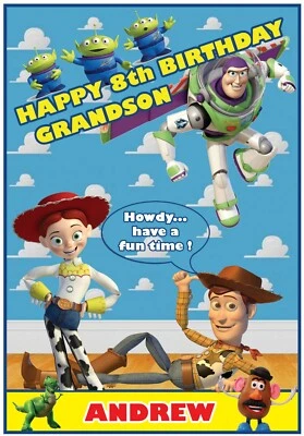 KARMAKARDS Personalised Toy Story Inspired Birthday Card - Gorgeous !