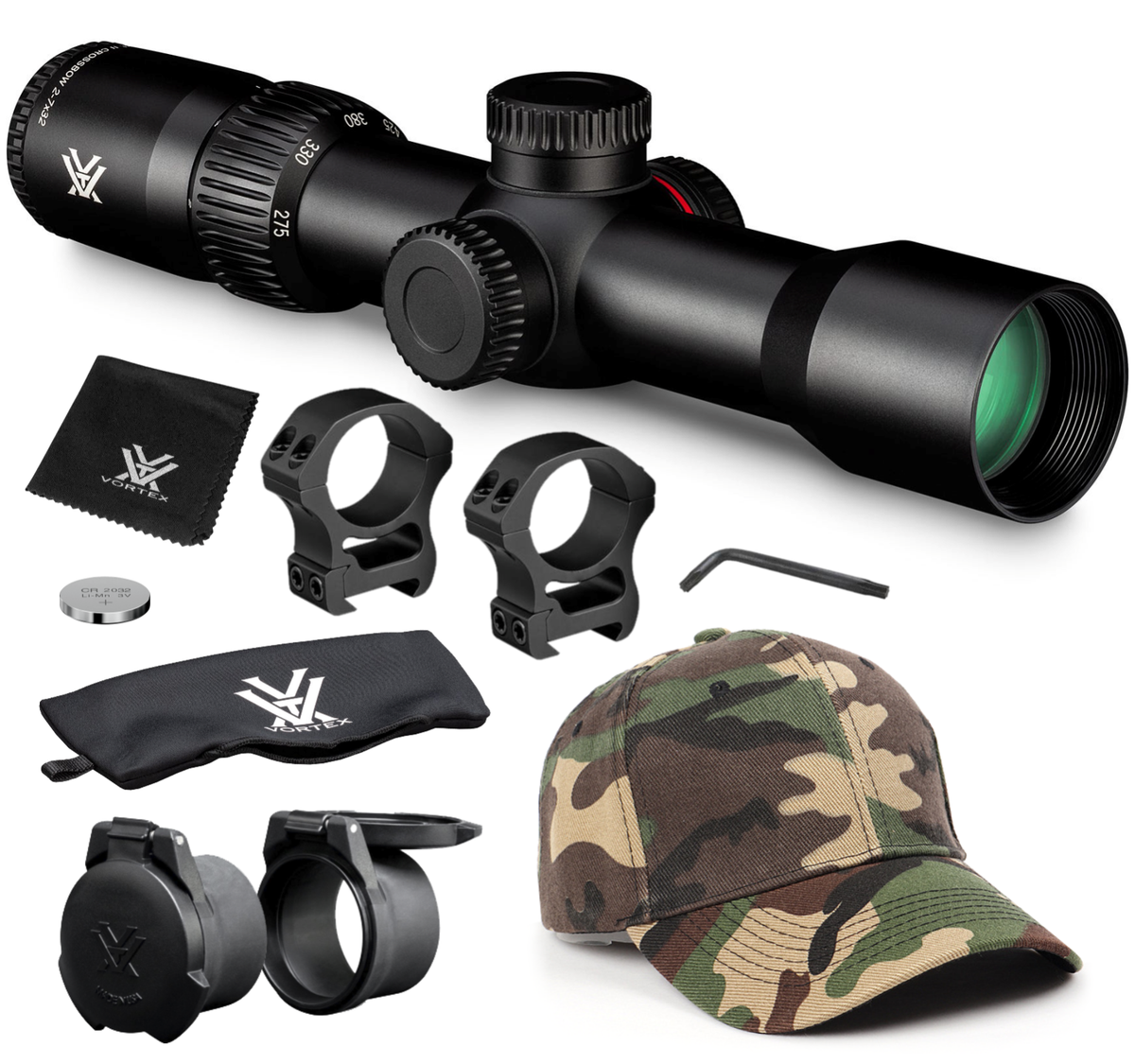 Vortex Optics Crossfire II 2-7x32 Crossbow Scope Kit with Hat Camo
