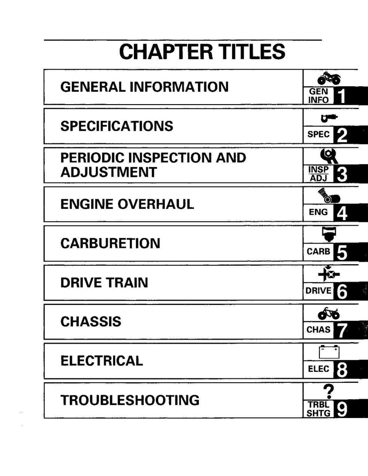 Manual de reparación de taller de servicio de perforación de 3 orificios 98 99 Yamaha YFM600 YFM600F Grizzly 600 Foto 3 de 4