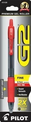 Pilot roller g2 Gel retractable card Red f 31028 (072838310286)