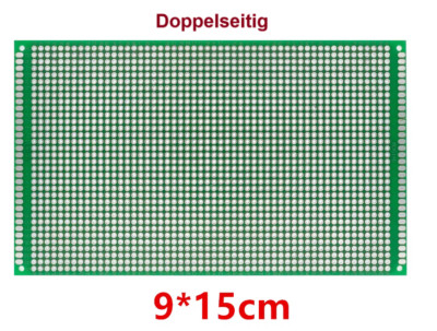 Lochrasterplatine 9x15cm 2,54mm Doppel/Einseitig Prototyp  Leiterplatte PCB