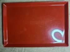 Japanase Metal Trays Set Of 4 Red & Black OCM Japan