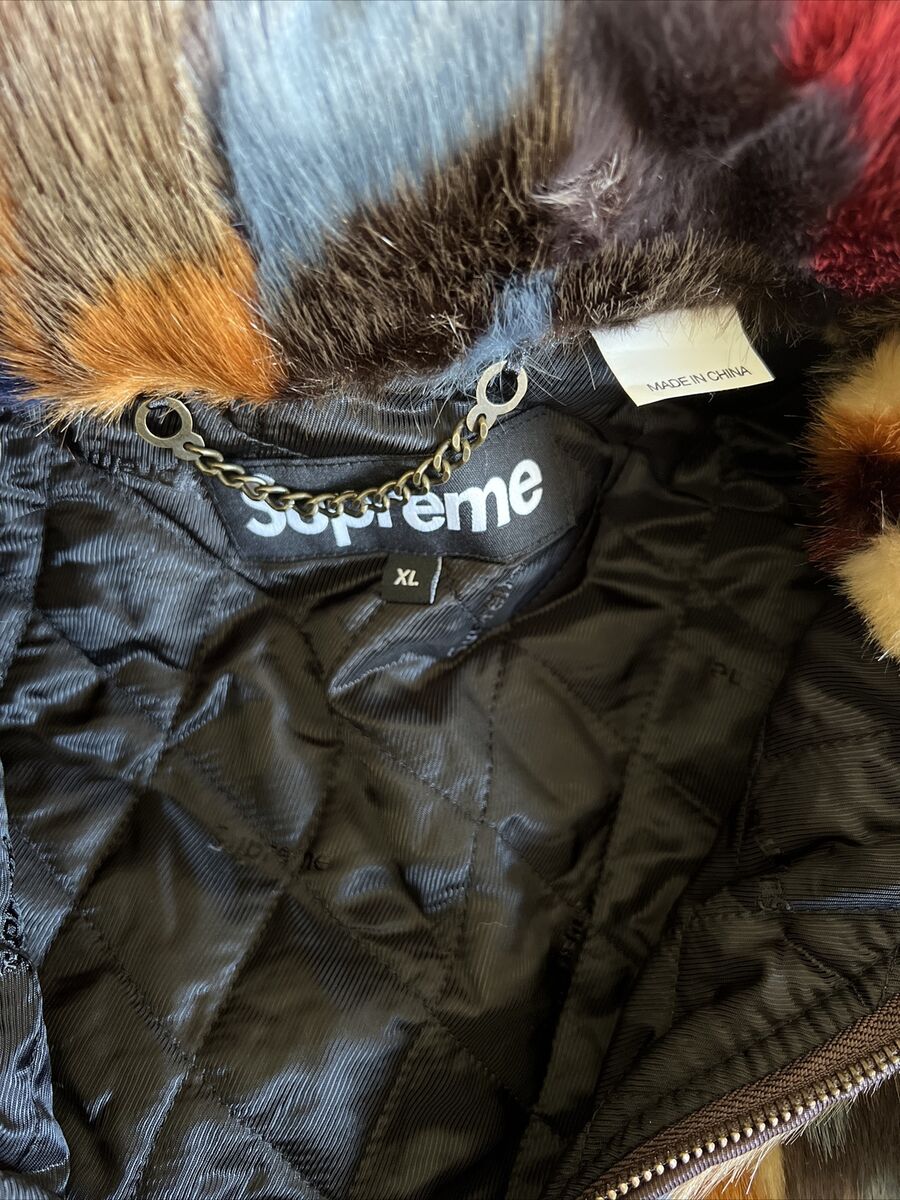 supreme jacket XL Brand New Faux Fur Bomber Multicolor supreme jacket XL Brand New Faux Fur Bomber Multicolor