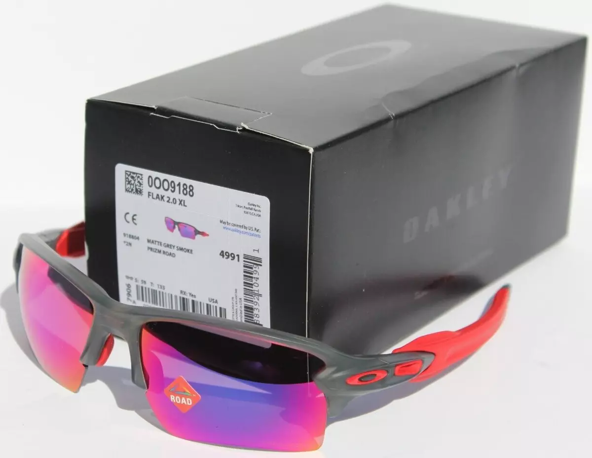 Oakley Flak 2.0 XL Matte Grey Sunglasses - PRIZM Road