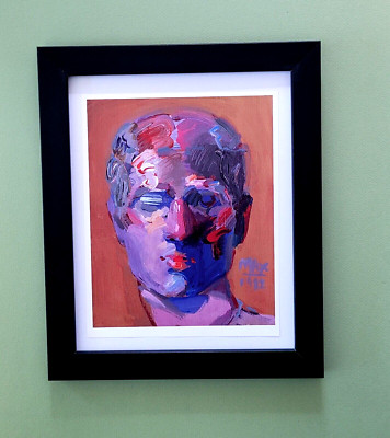 PETER MAX,  COLLECTABLE + POP ART  PLATE SIGNED VINTAGE PRINT  + NEW BLACK FRAME