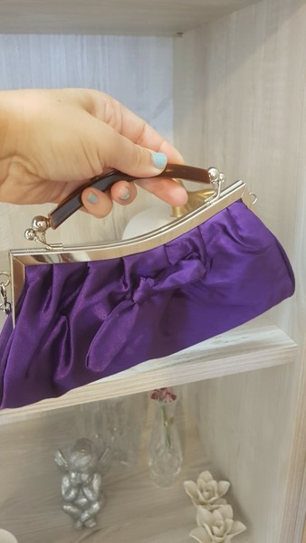 Zara bolso  lila nuevo Tasche Clutch Blogger borsa chic Party Spakling Moment