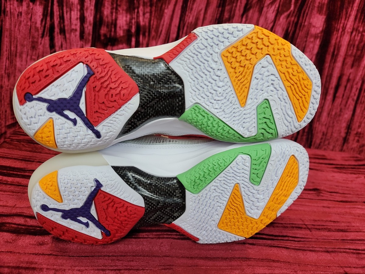 Nike Air Jordan XXXVII 37 \'Hare\' White White Red Basketball Shoes Men 12.5 Mens Air Jordan 37 XXXVII Basketball Shoes White / Black  main image 4