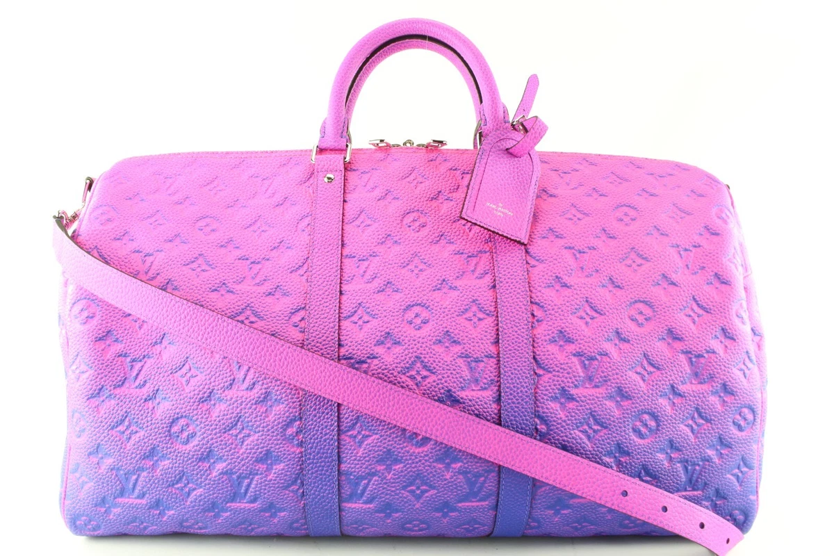 Louis Vuitton Virgil Abloh Blue And Pink Monogram Illusion Leather