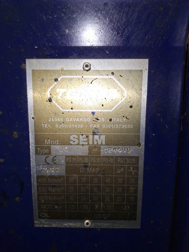 Piegaferro (sagomatrice) Elettrica alimentazione 380V marca TECMOR EIM Type 30  - Foto 3 di 4