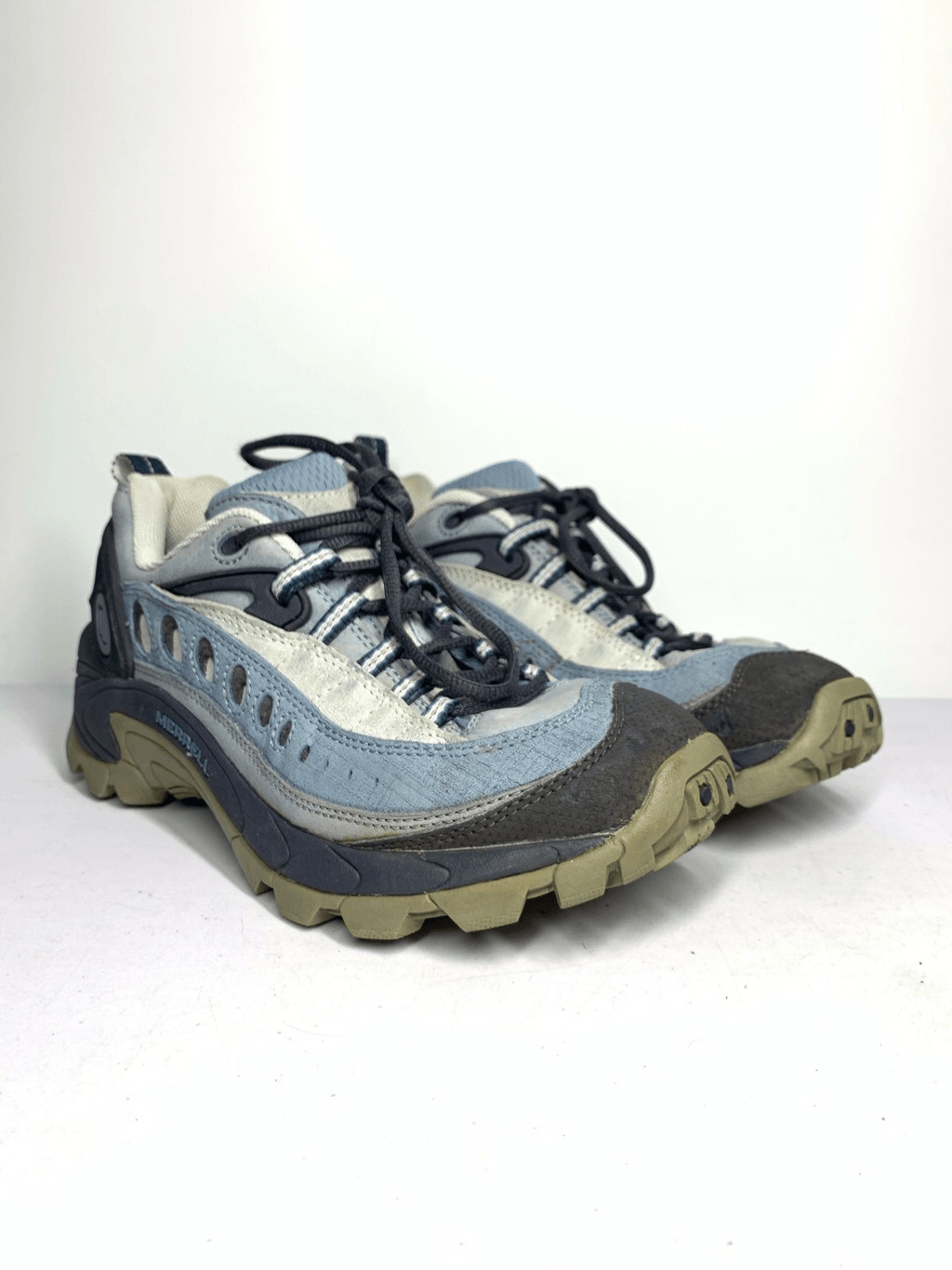 Merrell PULSE Sky Blue Low Top Hiking Trail Shoes Wom… Gem