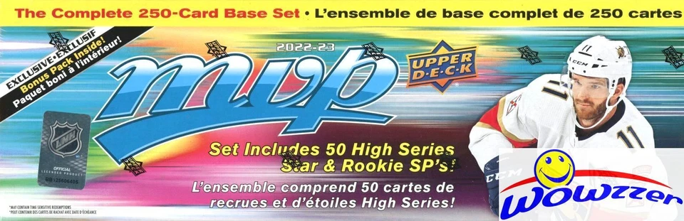 2022/23 Upper Deck MVP Hockey EXCLUSIVE 255 Card Complete FACTORY SET-Bonus Pack