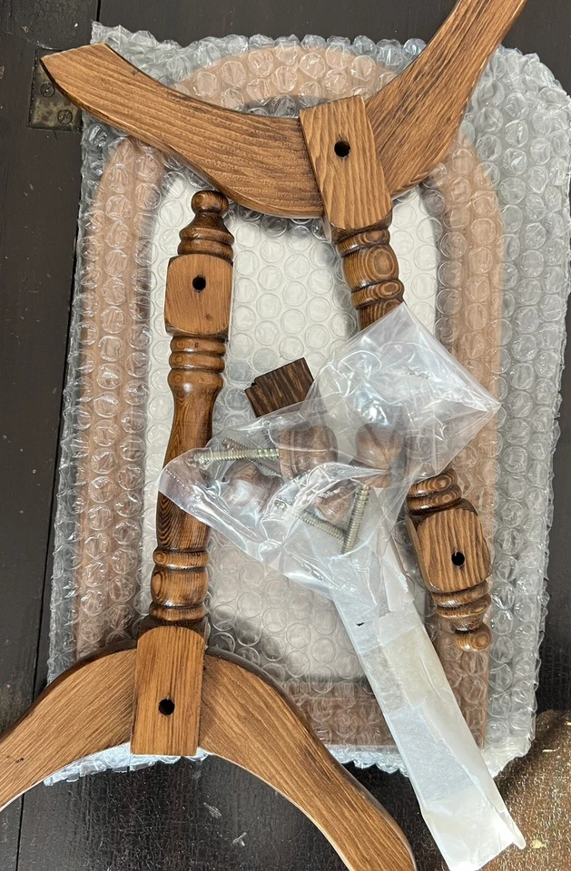 Mini tocador de madera con espejo de mesa inclinable roble nuevo en caja desmontado Foto 4 de 4