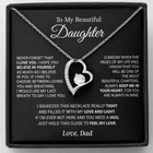 To My Daughter Necklace, Daughter Father Necklace, Daughter Gift From Dad