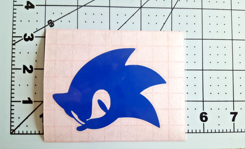 Sonic the Hedgehog logo decal sticker with transparent transfer film - Picture 3 of 8