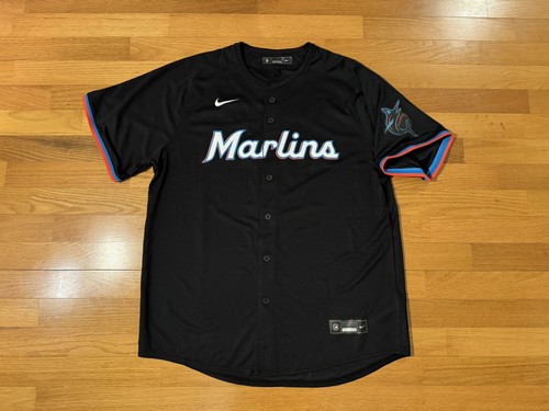 New XL Nike Miami Marlins Luis Arraez #3 MLB Black Limited Jersey T7LM-MQA1 Men