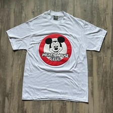 Vintage 60s Disney Mickey Mouse Club Textured T-Shirt Size Large RARE