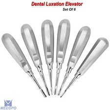 Dental Tooth Luxating Set of 6 Surgical Elevators Root Extraction Instruments CE