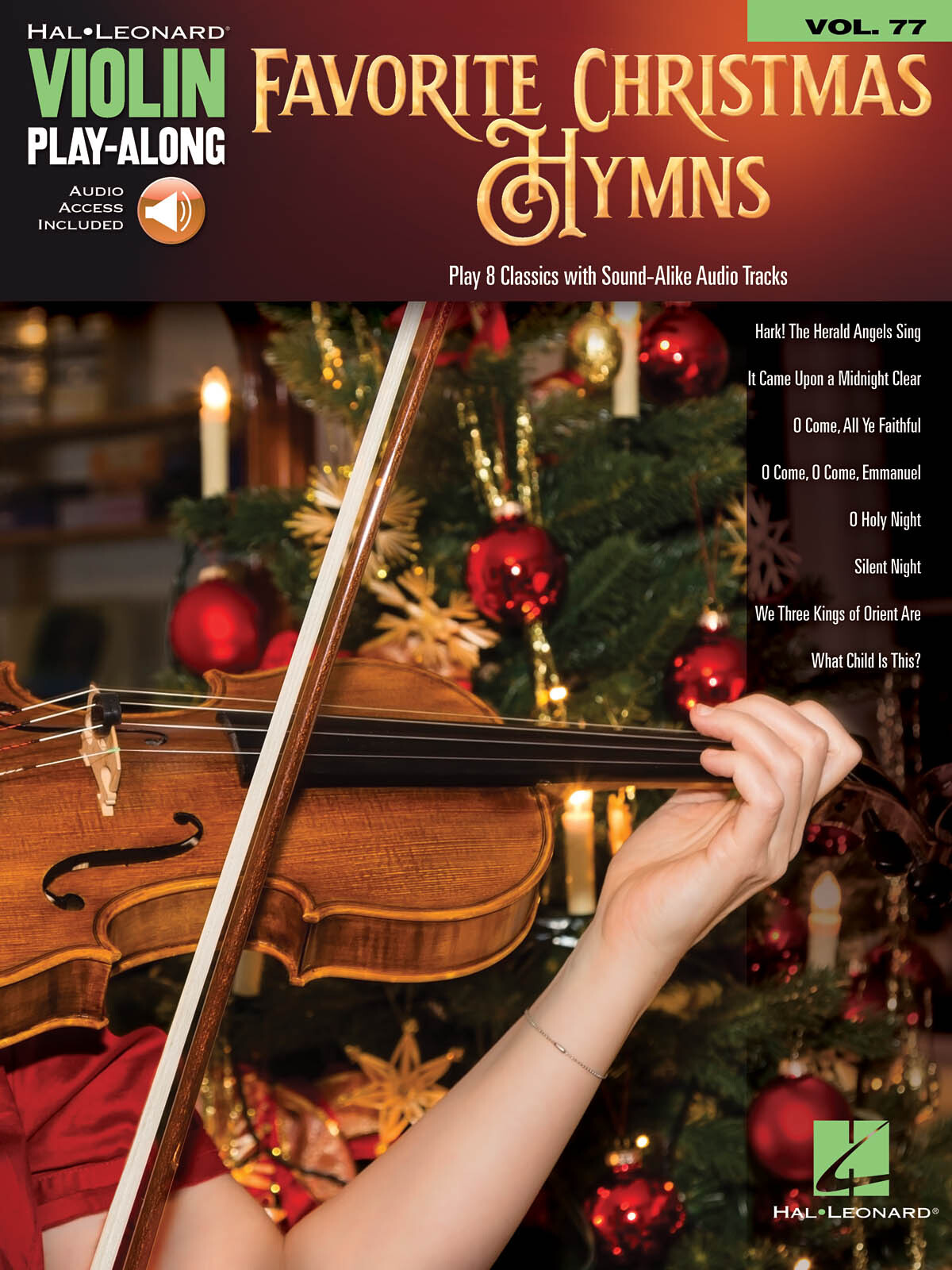 Favorite Christmas Hymns Violin PlayAlong Vol 77 Solo Sheet Music Book