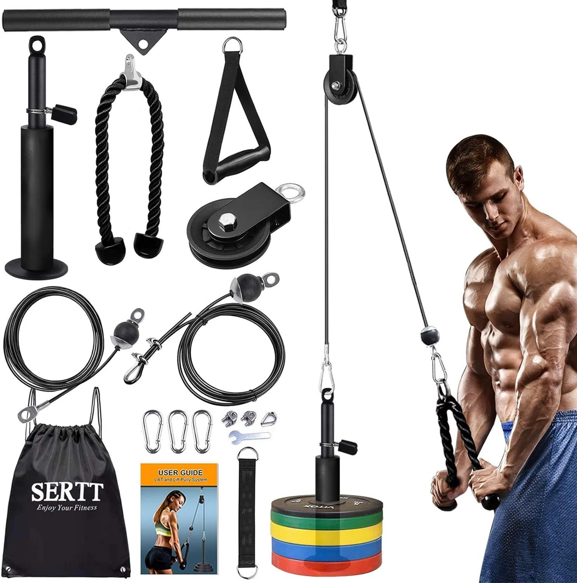 Lat and online lift pulley system