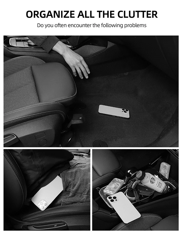 Left Side Car Seat Gap Storage Box Cup Holder Crevice Filler Organizer Pocket - Изображение 3 из 4