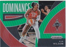 2022 WNBA Panini GREEN  Prizm Dominance #14 A'Ja Wilson - Las Vegas Aces