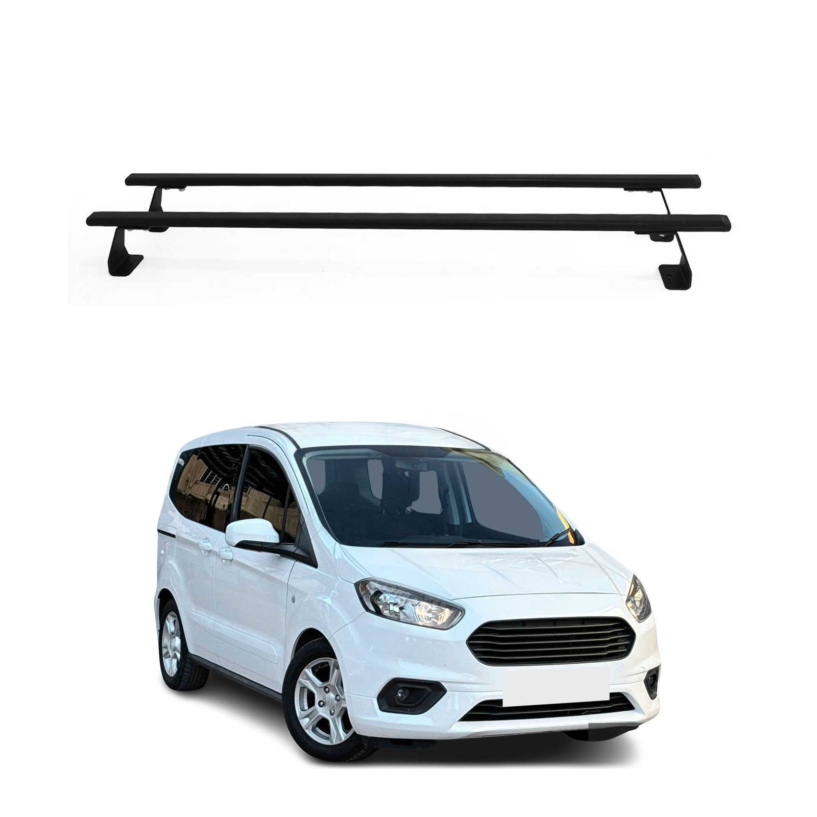 Barres de toit en acier Ford Transit Courier pour éviter le manque de place
