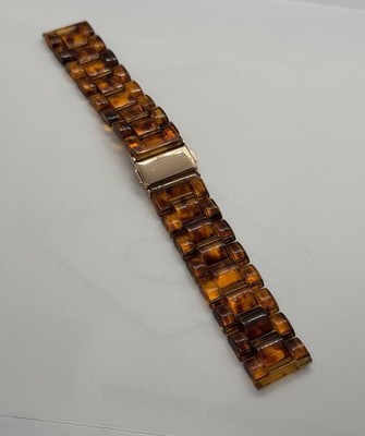 Brown Amber Tortoiseshell- GALAXY watch band 20MM (link remover w/ purchase)