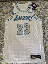 Nike AUTHENTIC 2020-21  LeBron James #23 LA Lakers NBA  Mens City Jersey M 44
