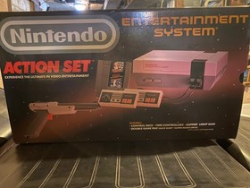 VTG Nintendo NES ACTION SET Complete CIB Box Inserts Controller Zapper WORKS