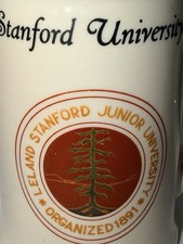 Leland Stanford Junior University Organized 1891 Mug Nassau China Co Heavy 22 Oz