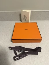 BNW HERMES EMPTY BOX WITH RIBBON, ENVELOPE, SIZE 7.75”x7.75”x1.5”