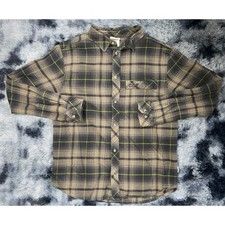 Jack Wolfskin Dark Long Sleeve Light Flannel Shirt Men's Size L