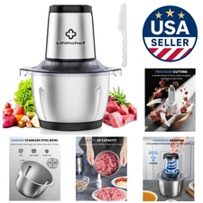 Efficient 6 Cup Electric Meat Grinder & Mini Food Processor - Sleek Kitchen Tool