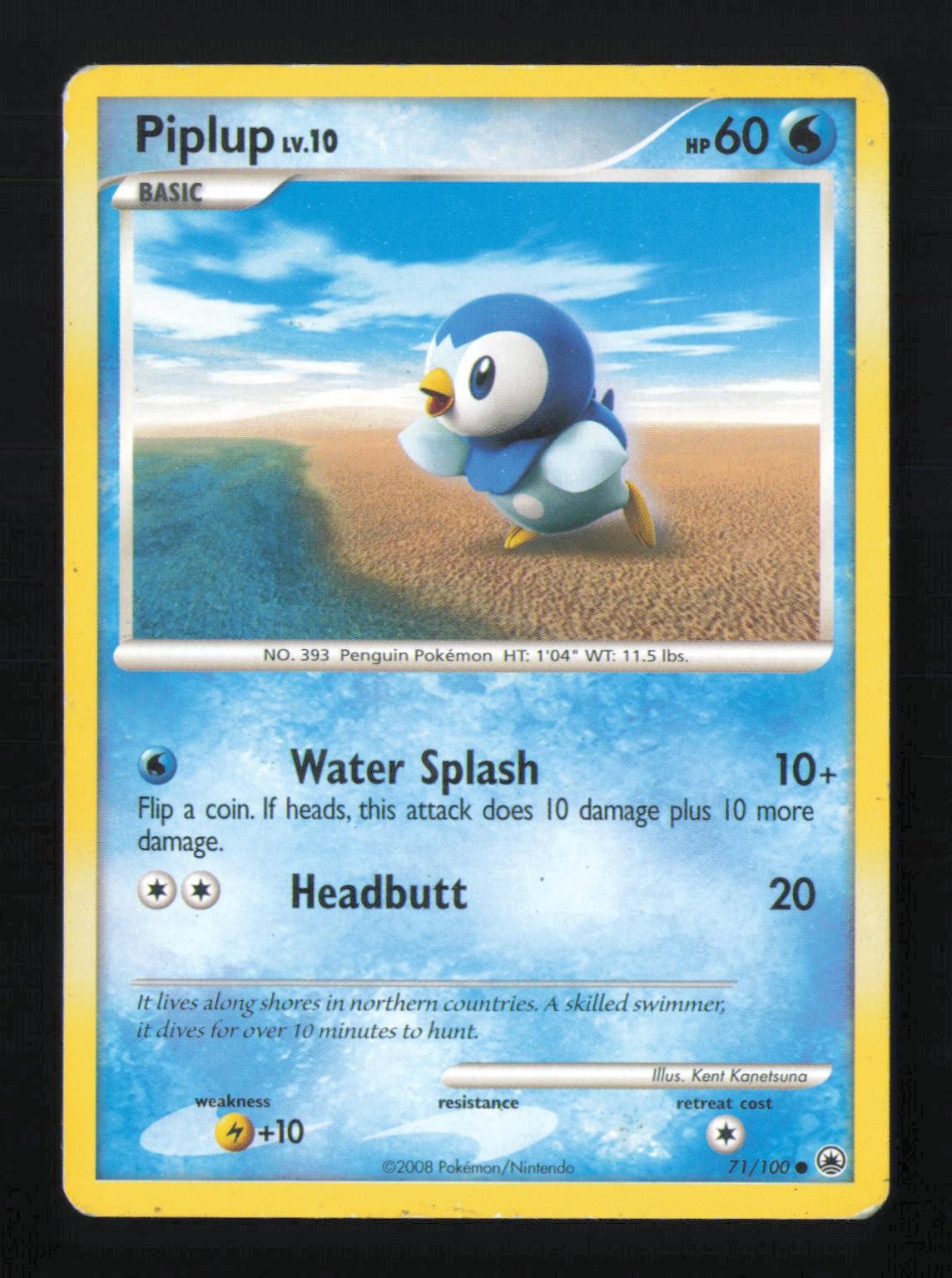 Piplup 71/100 Common Majestic Dawn Pokemon HP