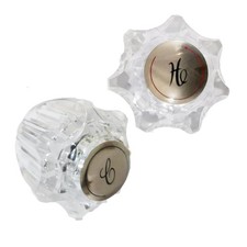 Bathroom Faucet Handles,Bathtub Shower 1-3/4 inches x 2 inches, Transparent