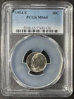 1954 S Roosevelt Dime PCGS MS65 Silver 10C High Grade Certified Coin