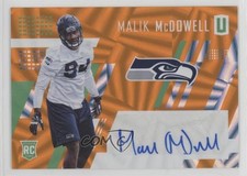 2017 Unparalleled Class of Rookie Orange Wedges 25/49 Malik McDowell Auto 1cx3