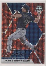 2021 Panini Mosaic Reactive Red Mosaic Prizm James Karinchak #115 h3a