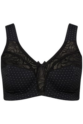 Ulla Popken Damen große Größen Entlastungs BH Spitze ohne Bügel 830454