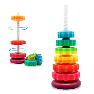 LUCKFUTURE Educational Spinning Large Size Toys, Rainbow Color