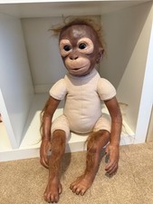 Reborn Orangutan Monkey Realistic Doll Brown Eyes plush soft toy 