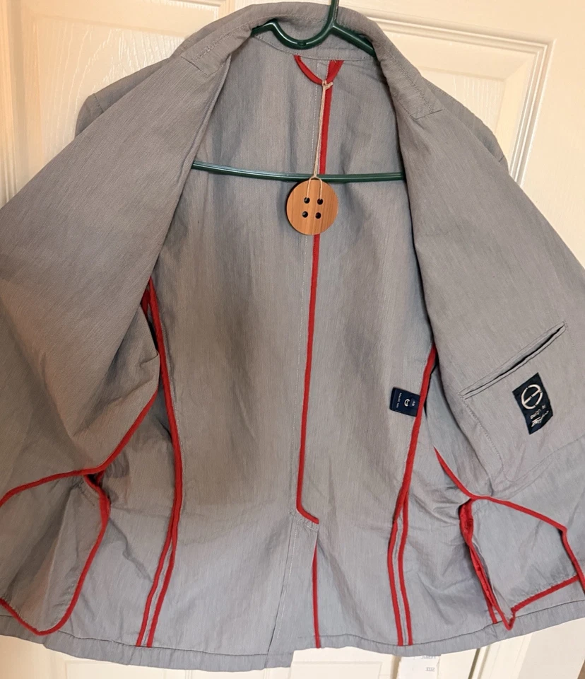 Enzo Fusco Giacca Uomo Men's Blazer Size 48 Gray/Blue. Sold At Bloomingdale's - Image 3 of 4