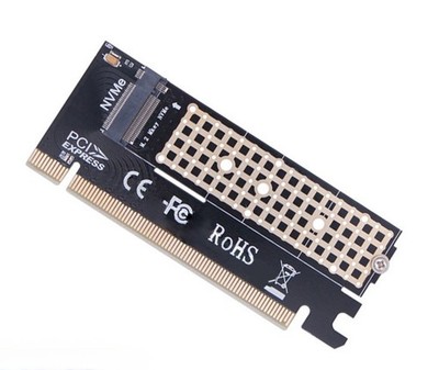 NVME M.2 To PCI-E16X Adapter M-Key PCI-E X4X8X16 SSD For Win7 8 8.1 10 32&64bit 