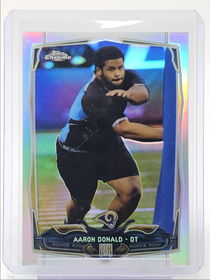 AARON DONALD 2014 TOPPS CHROME ROOKIE REFRACTOR RAMS #175 RC Q6015
