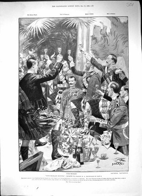 Altes Bankett Colonel Macdonald Stewart Bogle Earl Dunmore Ente Atholl