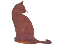 Badeko Katze Sitzend 30 X 30 Cm Rostbraun Gartenfigur