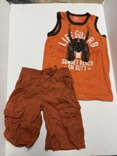 Old Navy Summer Boys Orange Outfit Medium