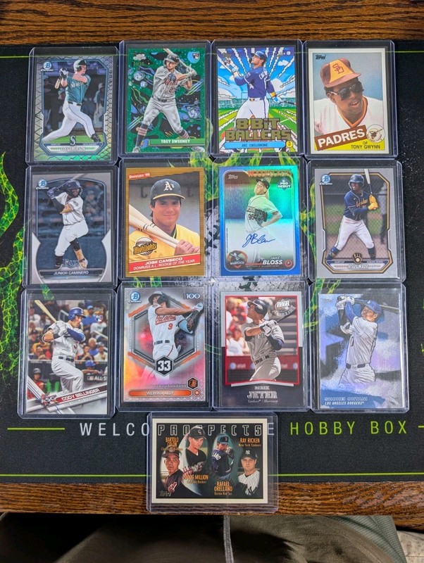 13 Card Baseball Lot Top Prospect Auto, #rd,  Canseco, Caminero RCs, Ohtani 