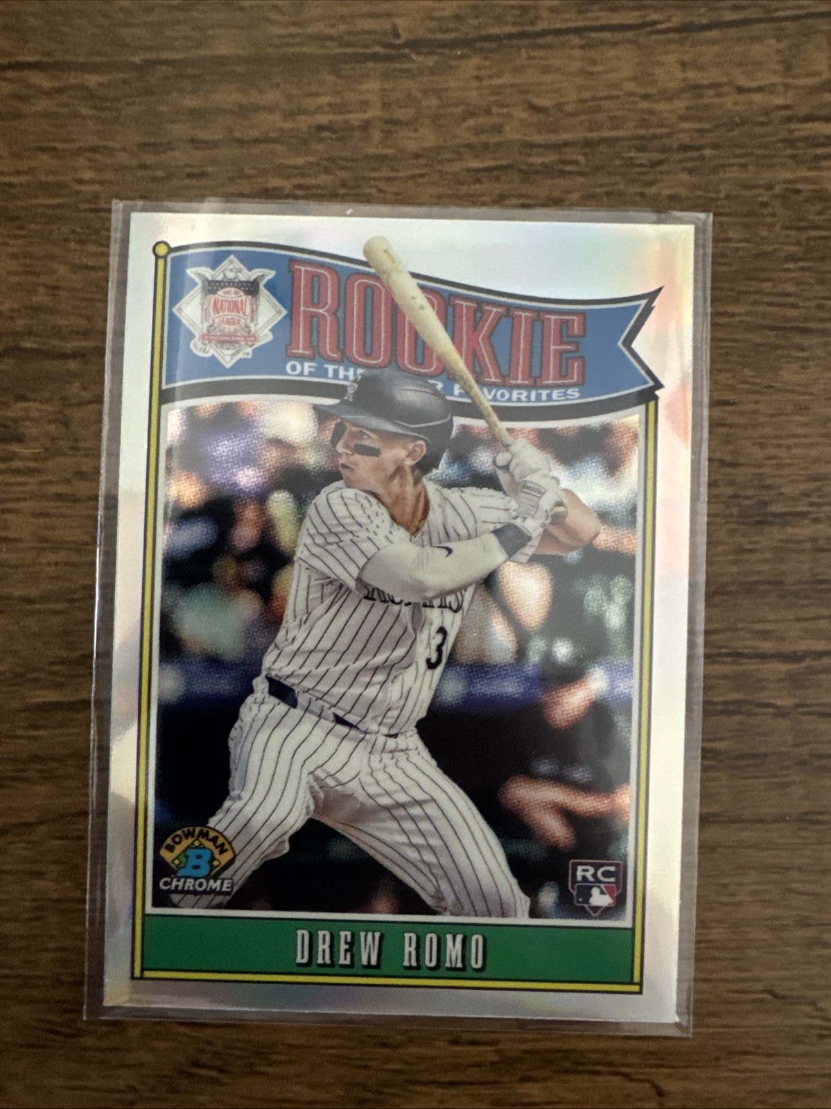 2025 Bowman Chrome Drew Romo ROY-9 Rookie Of The Year Insert MISCUT Error Card