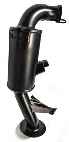 BikeMan Performance Powder Lite Muffler - Black Snowmobile 02-330PL 1841-0271 - Image 2 of 4